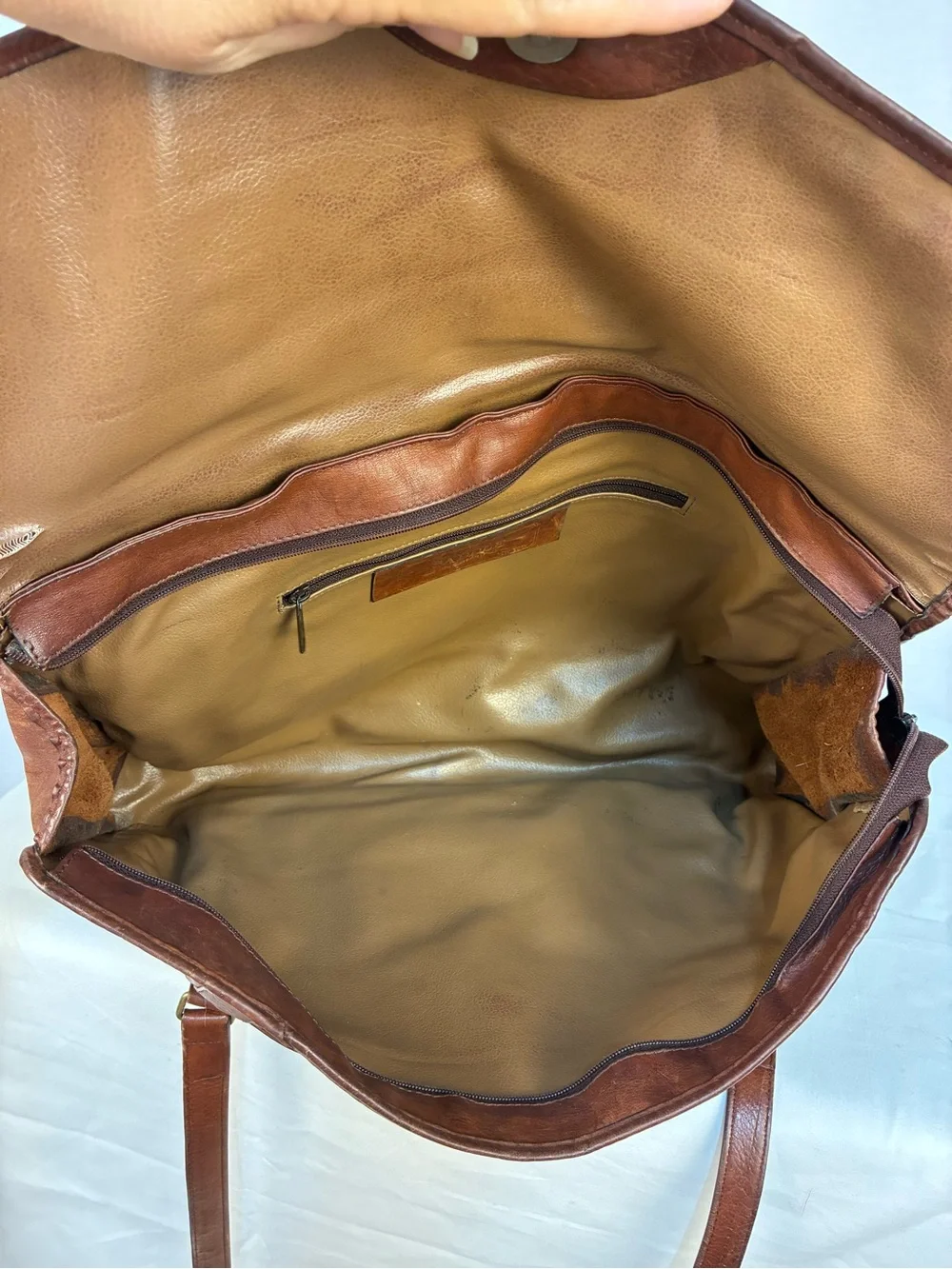 Saddle by Sabina Sabrina Large Leather Shoulder Bag Tote